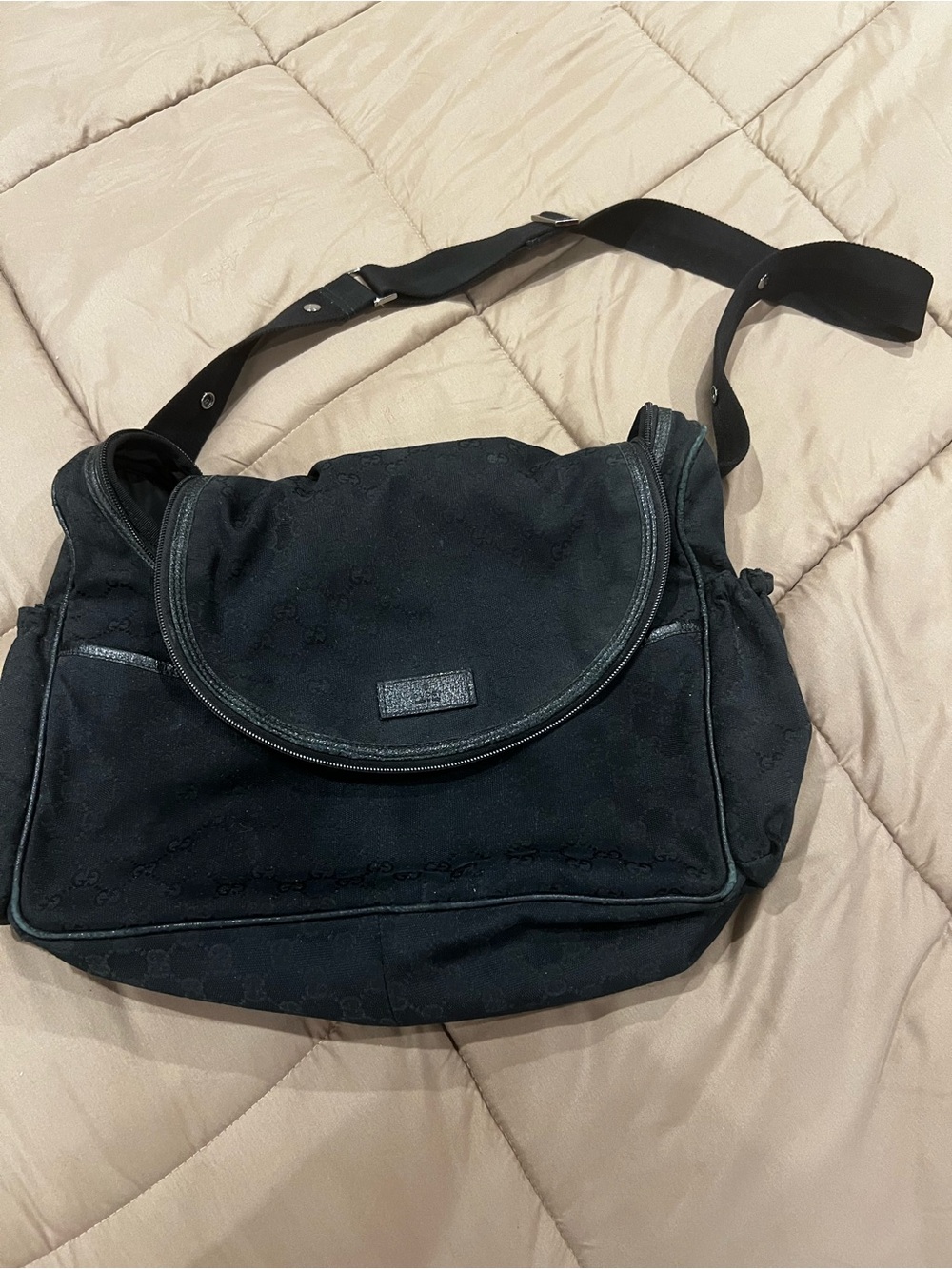 Black Men's Crossbody Messenger Bag - Unbranded